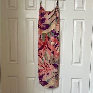 New with tags NWT Wayf Floral Dress, pink teal bright pastel, size small